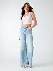 Rib-knit tank top