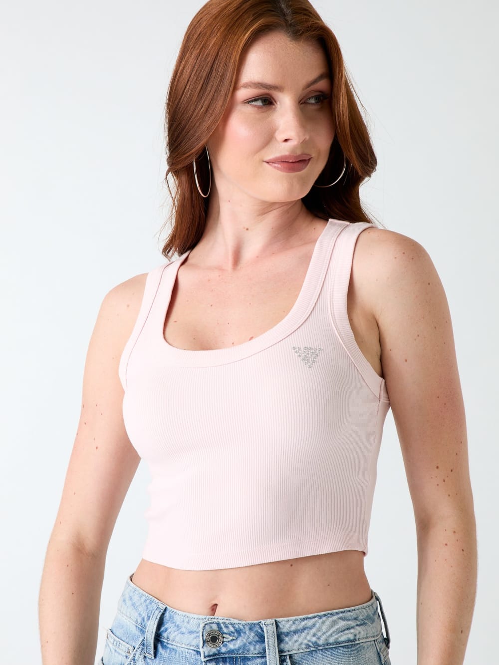 Rib-knit tank top