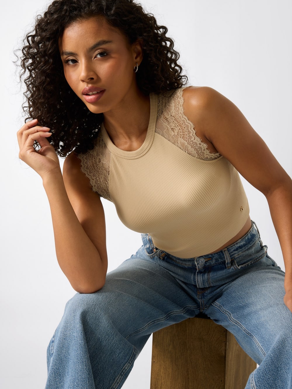 Lace sweater top