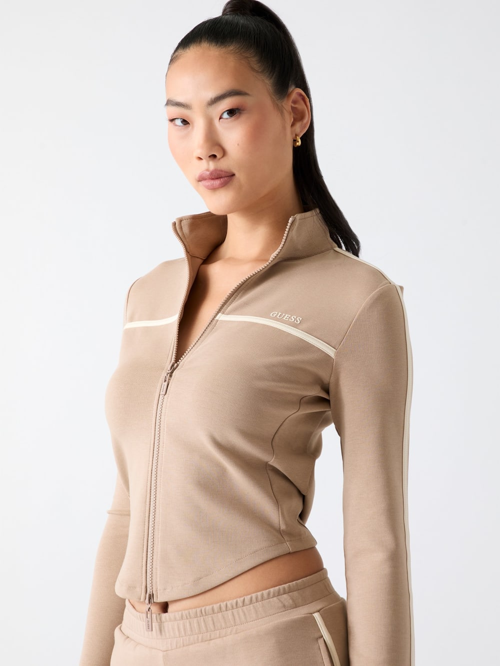 Full-zip logo sweatshirt