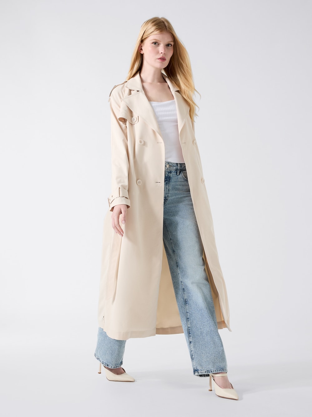 Viscose-blend trench