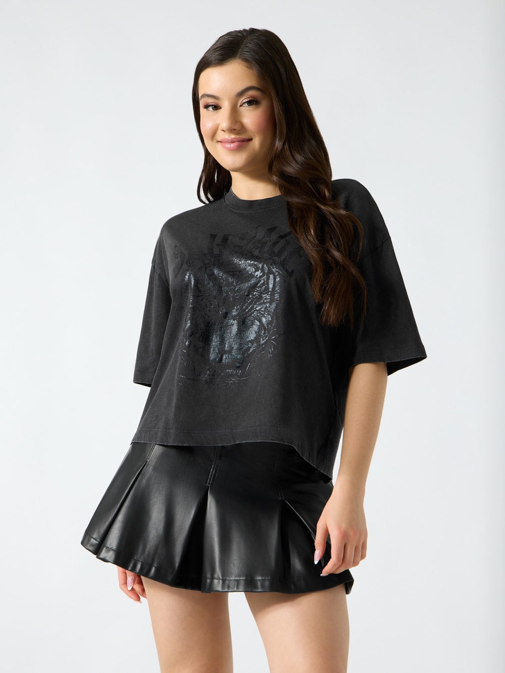 Foiled boxy t-shirt