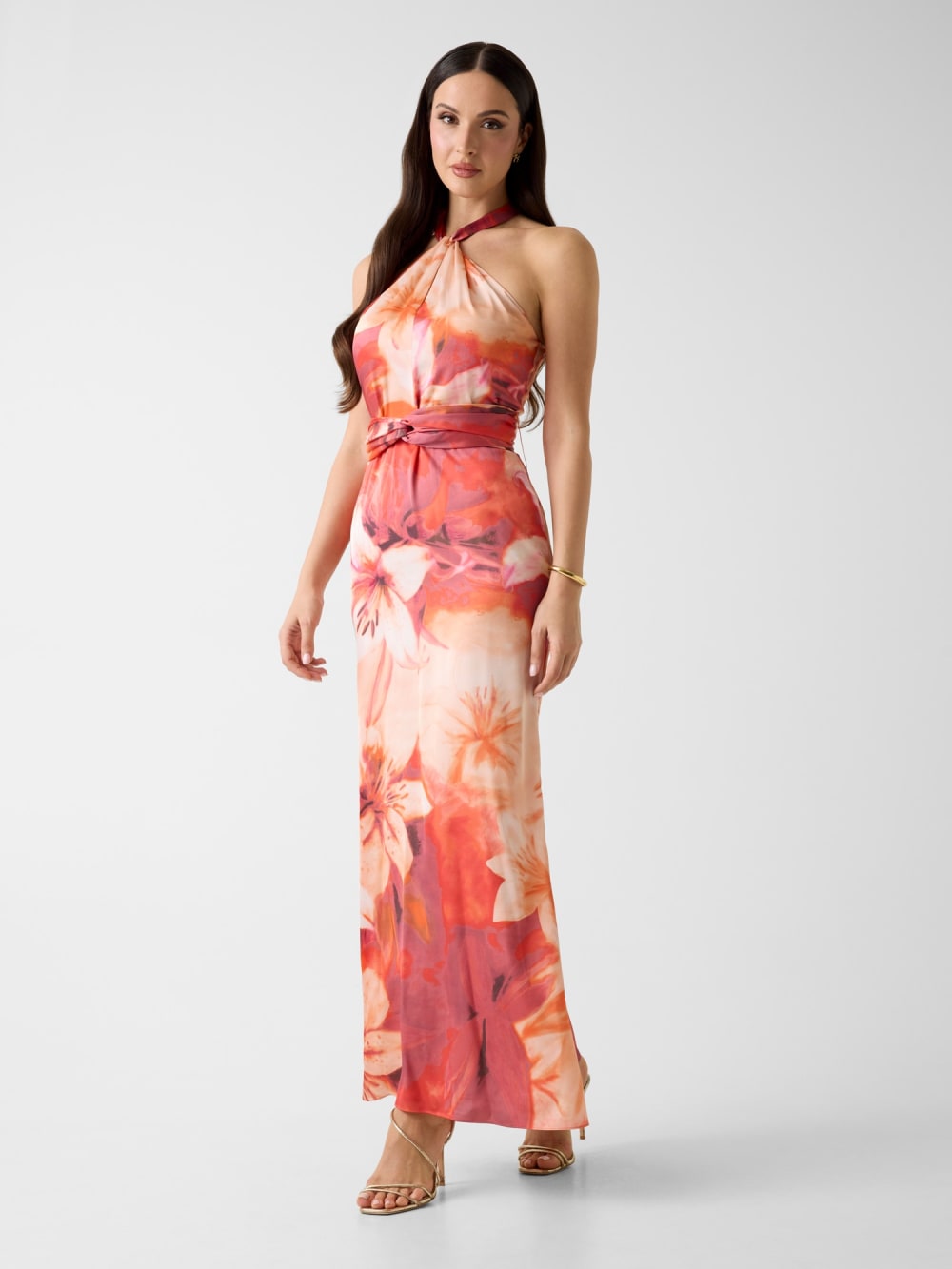 Marciano floral print long dress