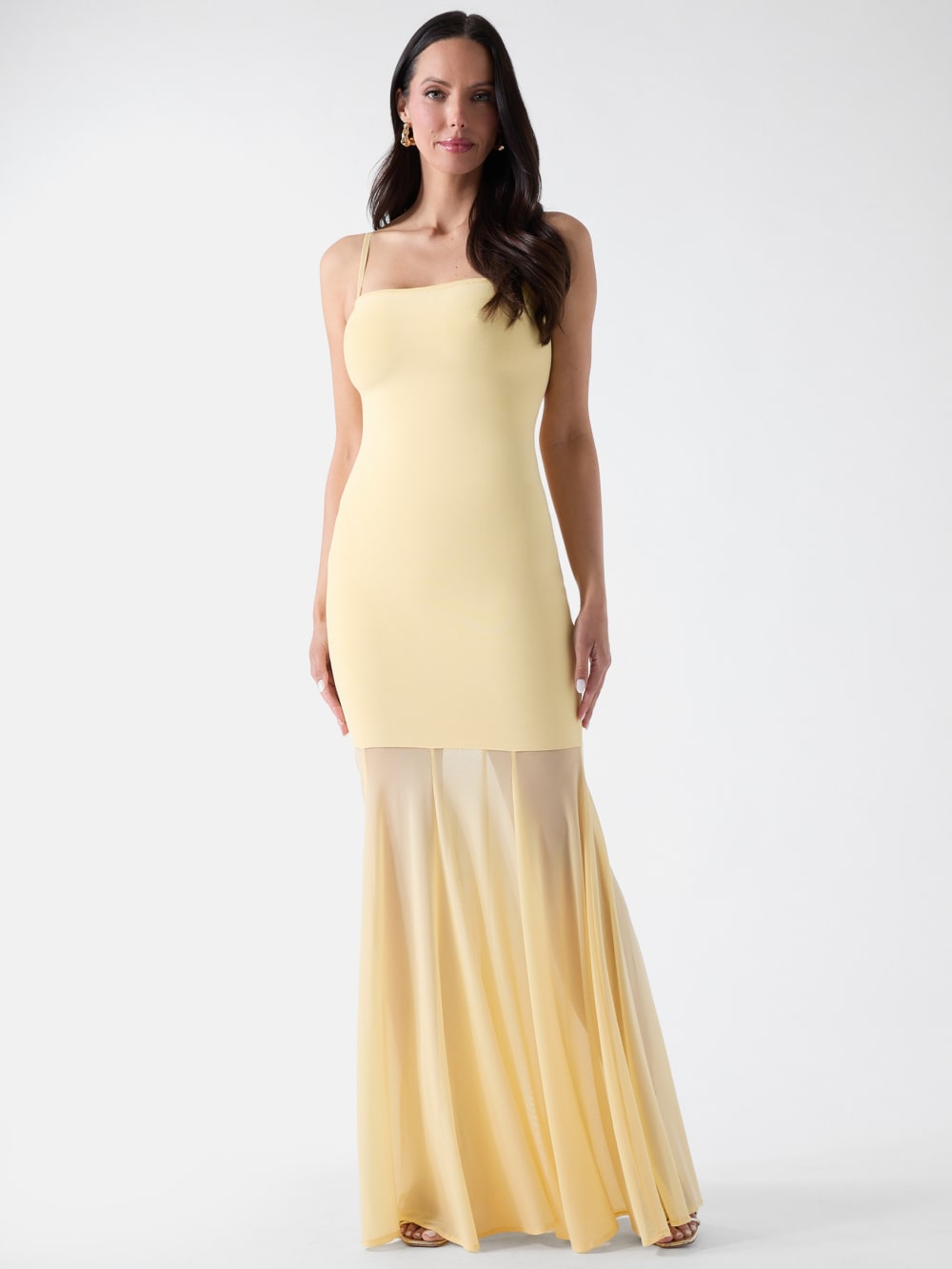Marciano strapless mesh dress