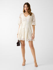 Embroidered mini dress