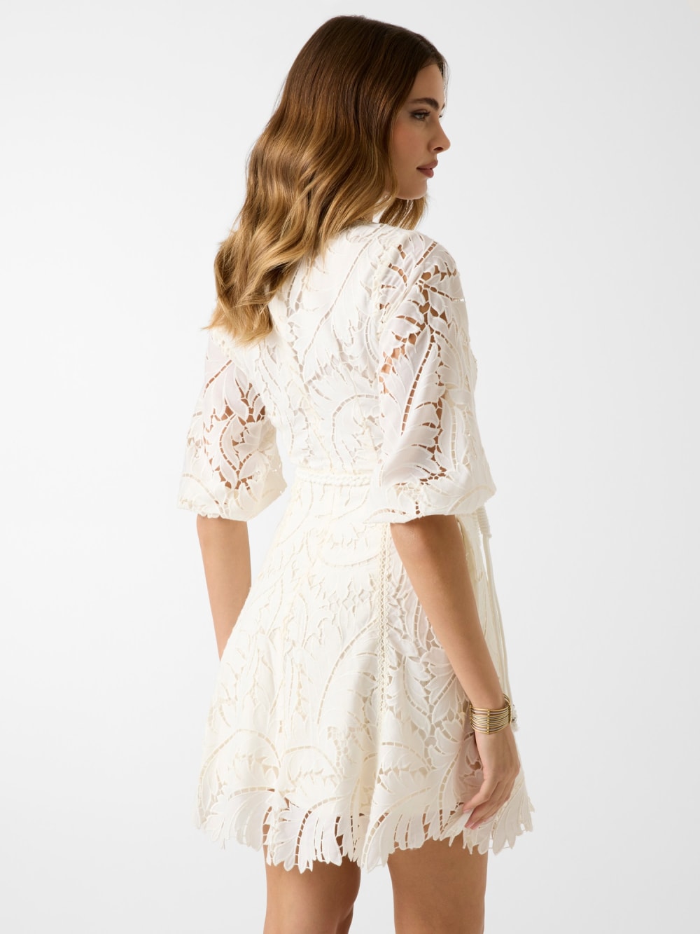 Embroidered mini dress
