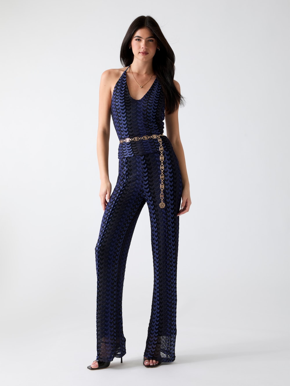 Striped flare pants