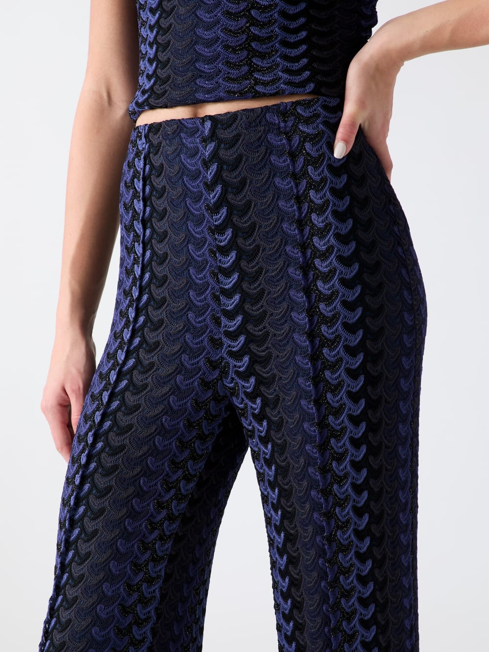 Striped flare pants