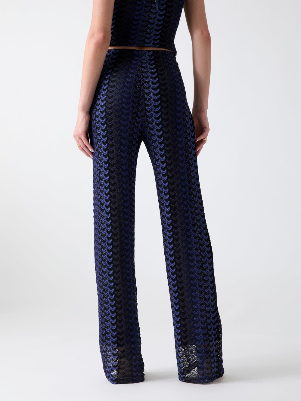 Striped flare pants