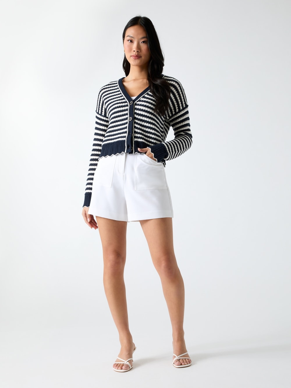 Striped sweater cardigan