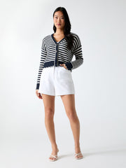 Striped sweater cardigan
