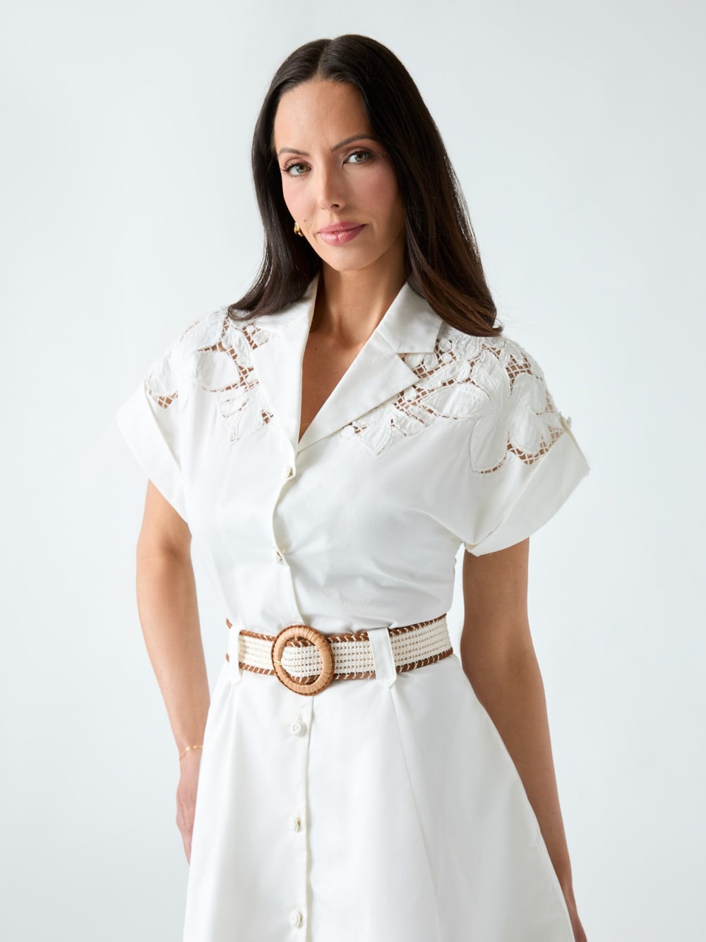 Marciano embroidered shirt dress