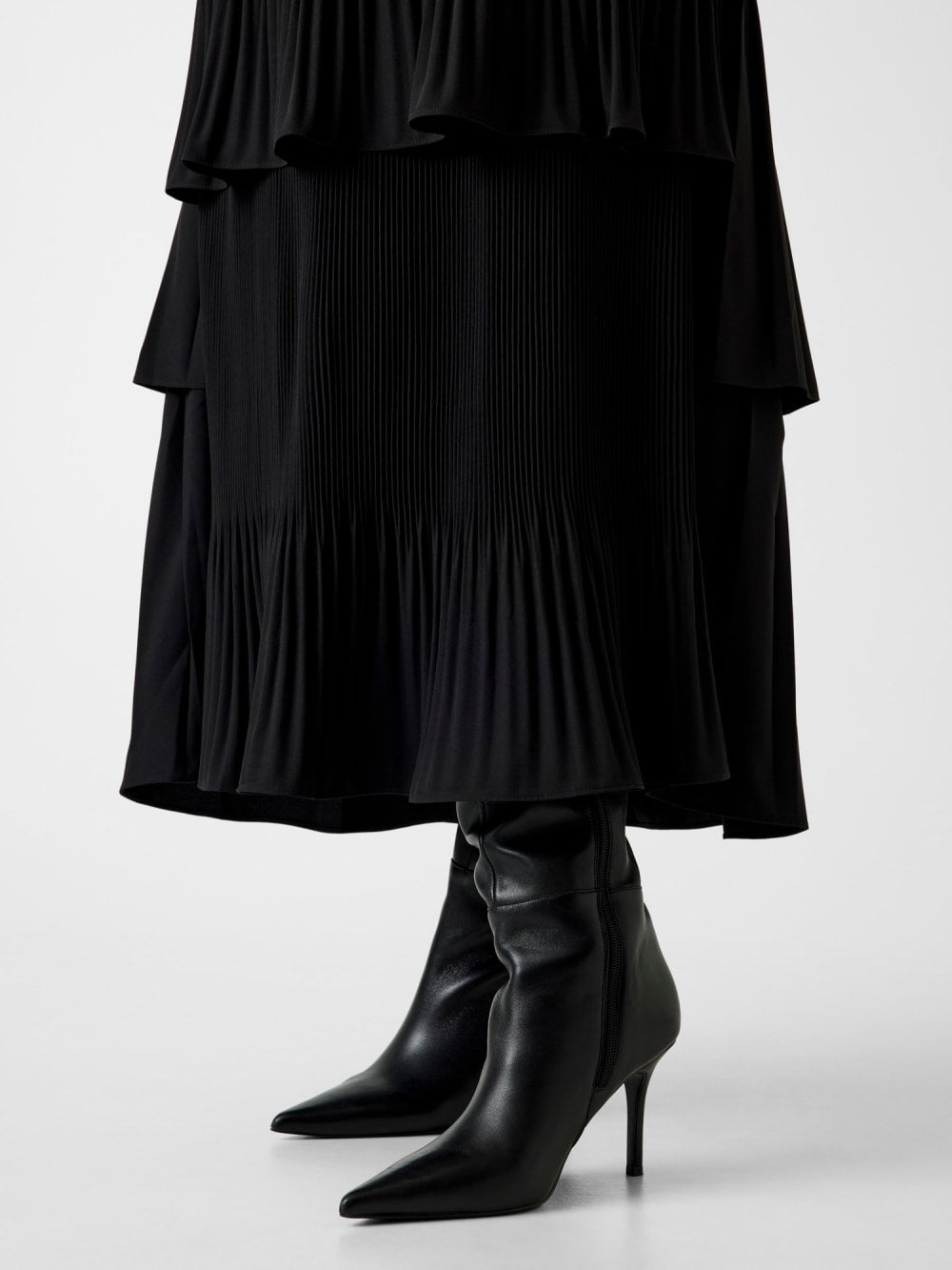 Pleated maxi skirt
