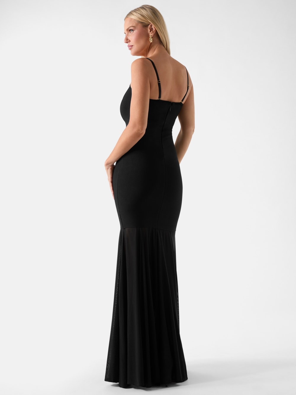 Marciano strapless mesh dress