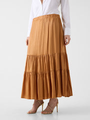 Pleated maxi skirt