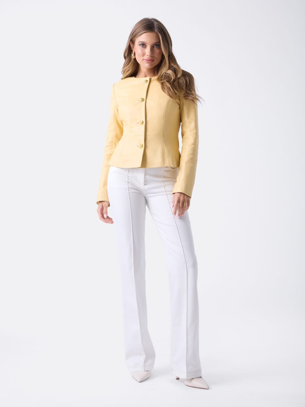 Marciano Peplum Leather Jacket