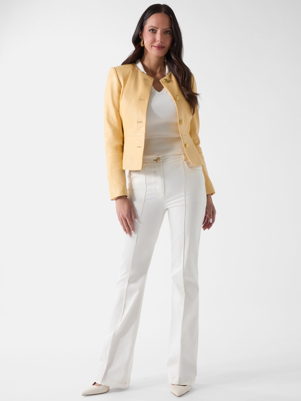 Marciano Peplum Leather Jacket