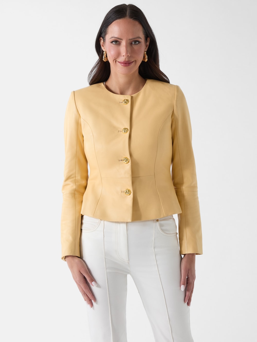 Marciano Peplum Leather Jacket