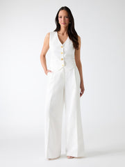 Marciano linen-blend vest