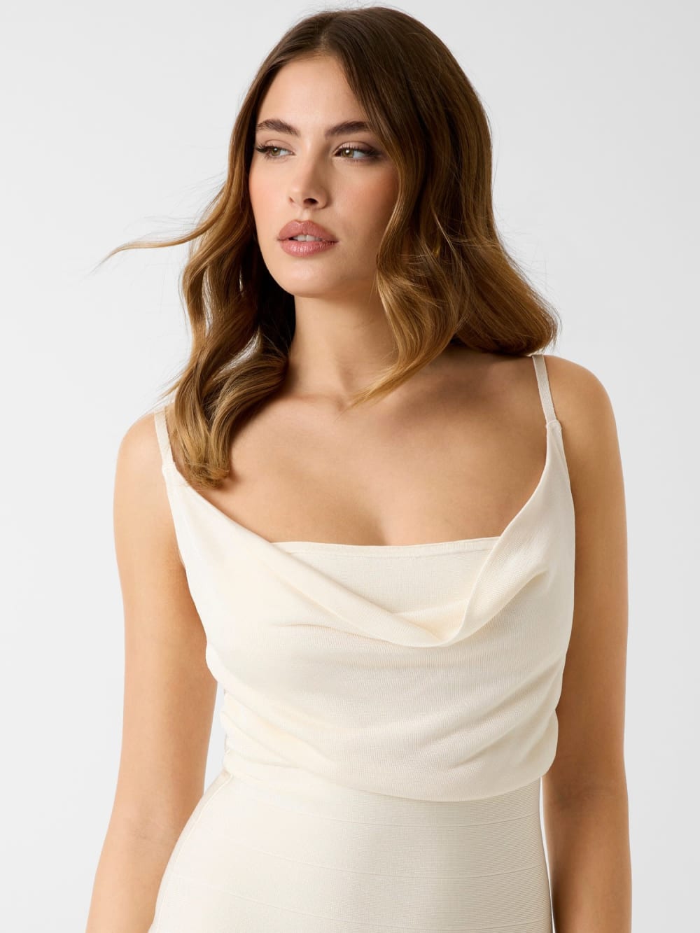 Flounced Bandage Mini Dress
