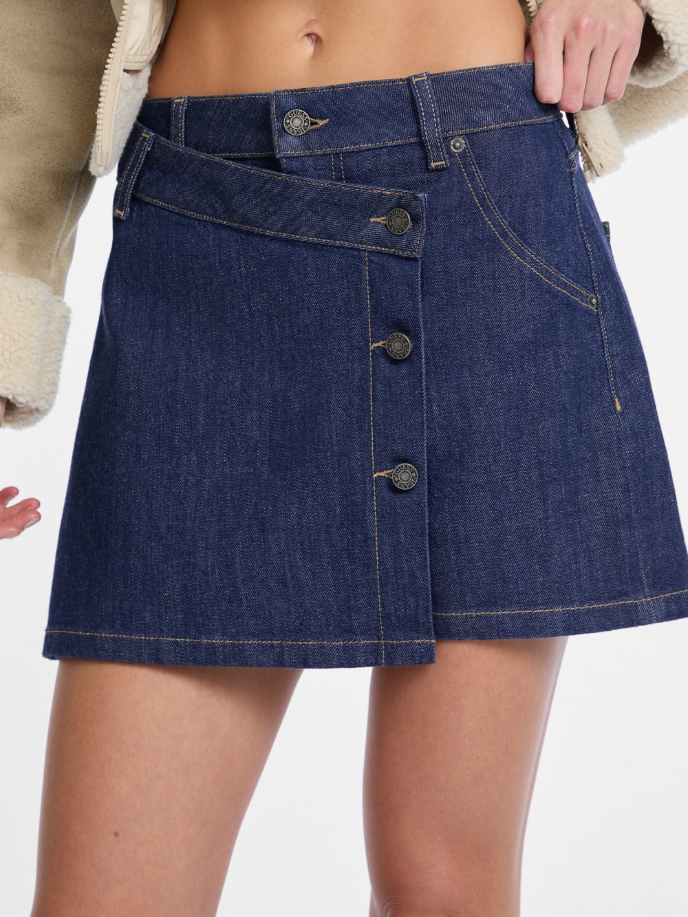 Denim Wrap Skort