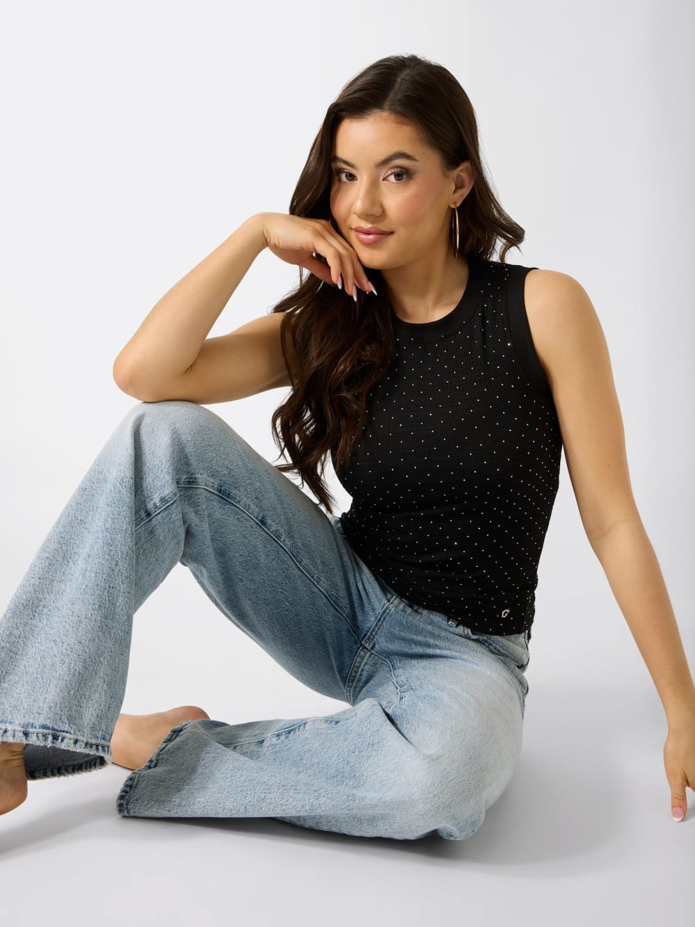 Rhinestones tank top