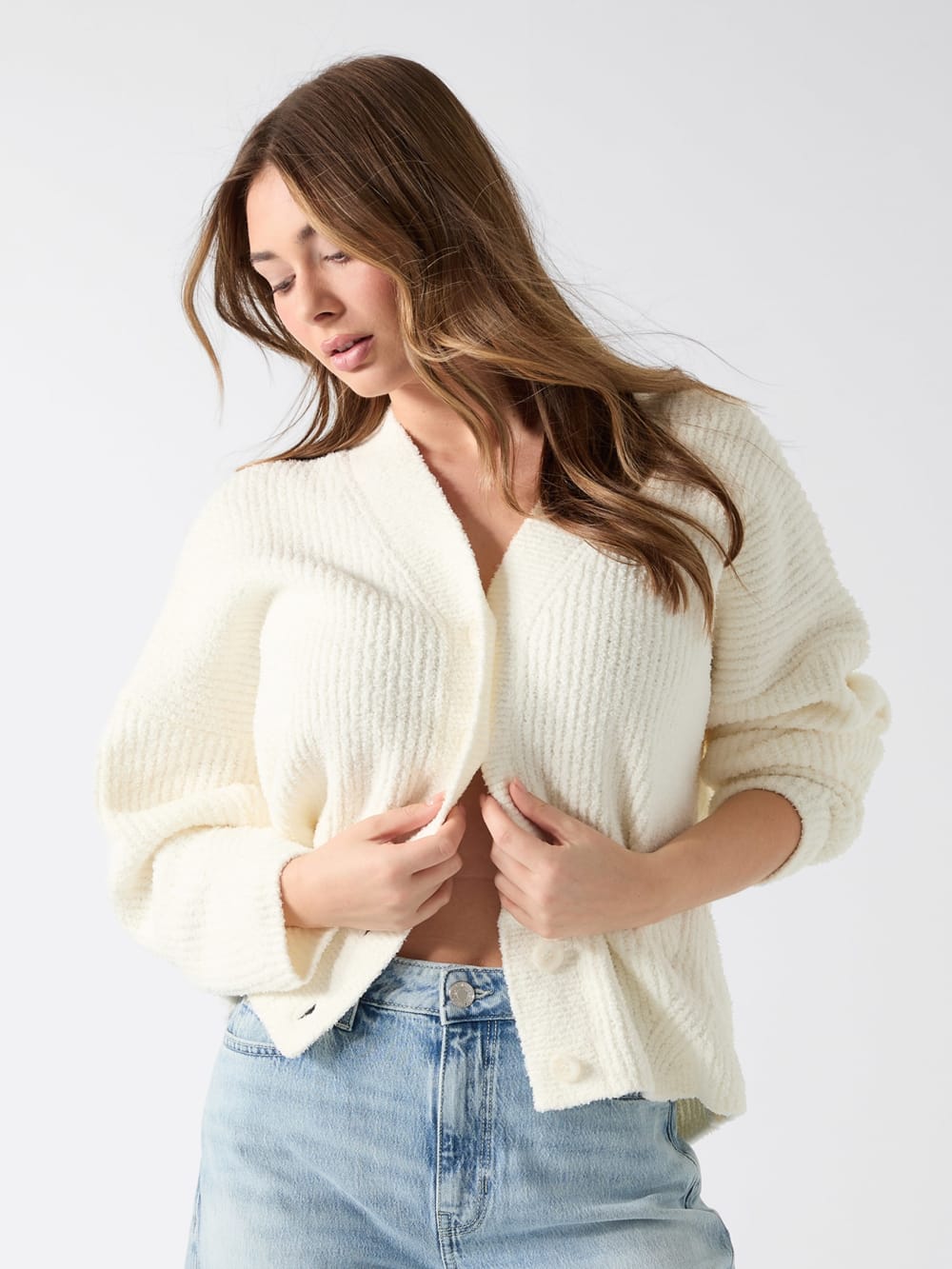 V neck sweater cardigan