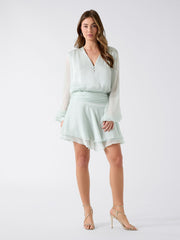 Chiffon Ruffled Mini Dress