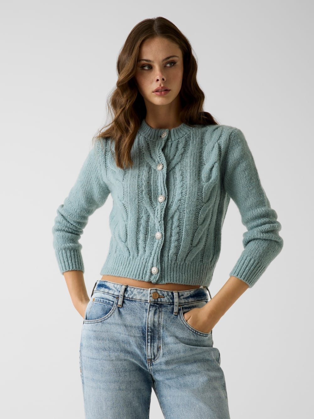 Wool-blend cardigan