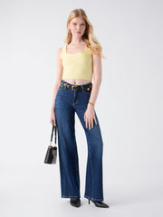 Viscose-blend top