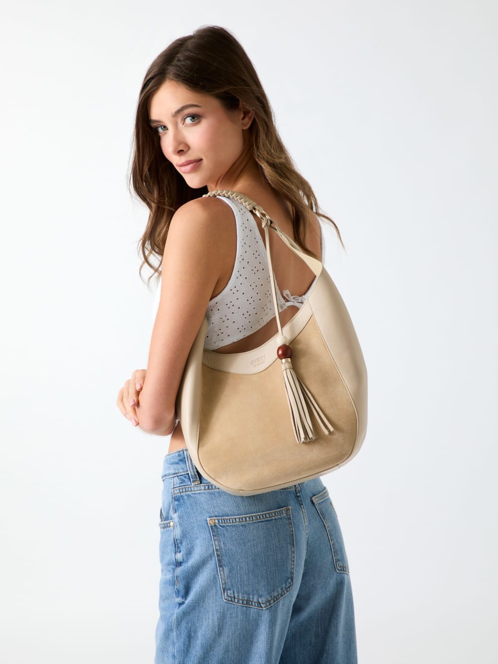 Nina genuine leather hobo bag