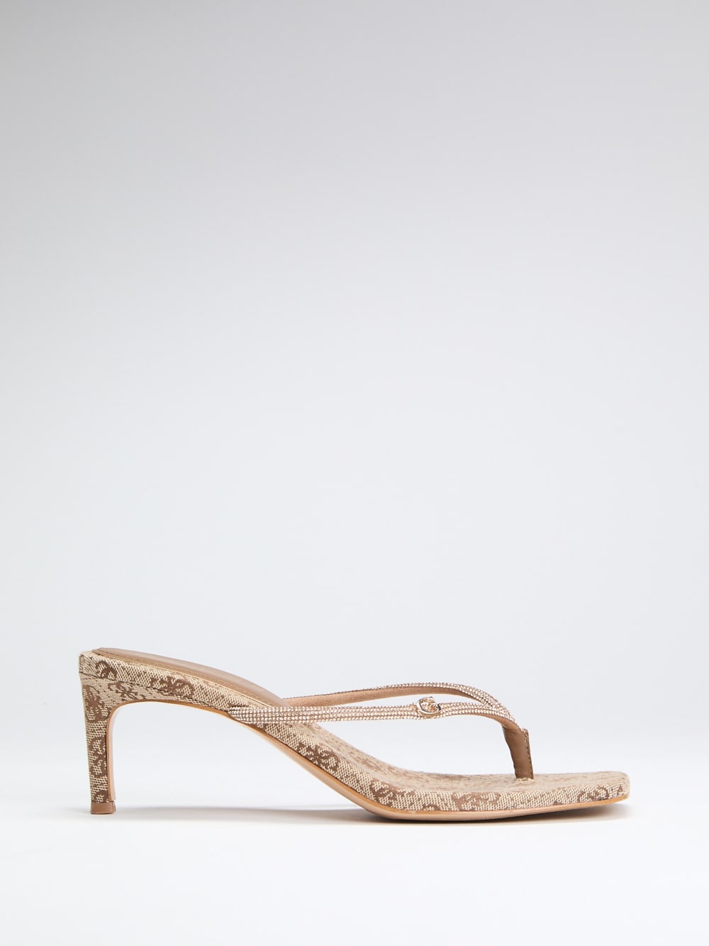 Mayan Rhinestone Thong Strap Heels