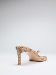 Mayan Rhinestone Thong Strap Heels