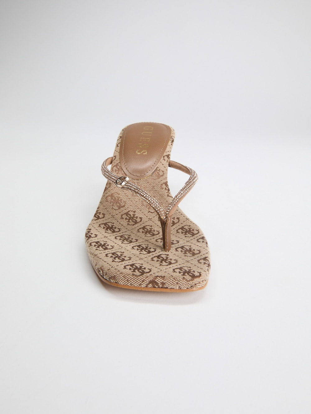 Mayan Rhinestone Thong Strap Heels
