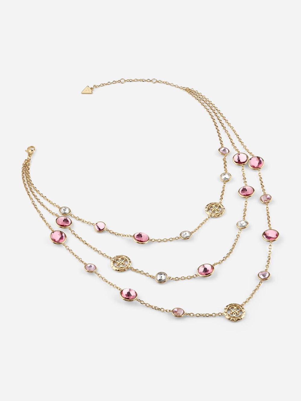 Gold-Tone and Colored Stone Layered Necklace