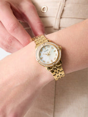 Crystal Stainless Steel analogue watch