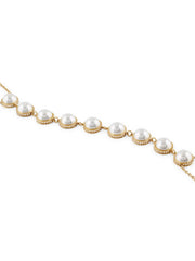 Gold-Tone Faux-Pearl Body Chain