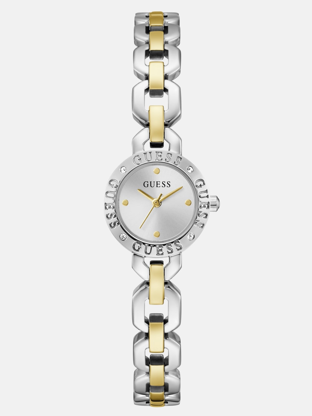Crystal Recycled Steel analogue watch 22 mm