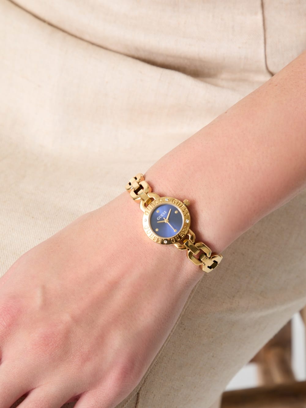 Crystal Recycled Steel analogue watch