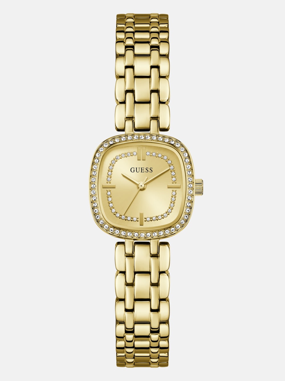 Crystal Stainless steel analogue watch