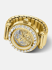 Crystal Stainless steel analogue ring 18 mm