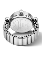 Crystal Stainless steel analogue ring 18 mm
