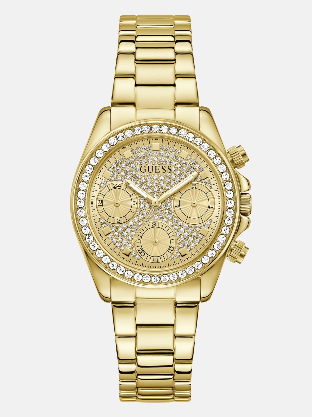 Crystal Stainless Steel multi-function watch