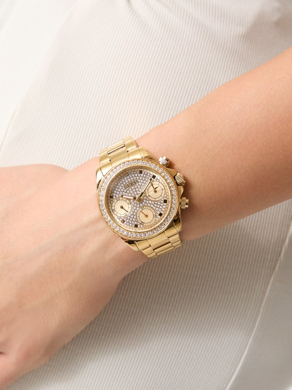 Crystal Stainless Steel multi-function watch