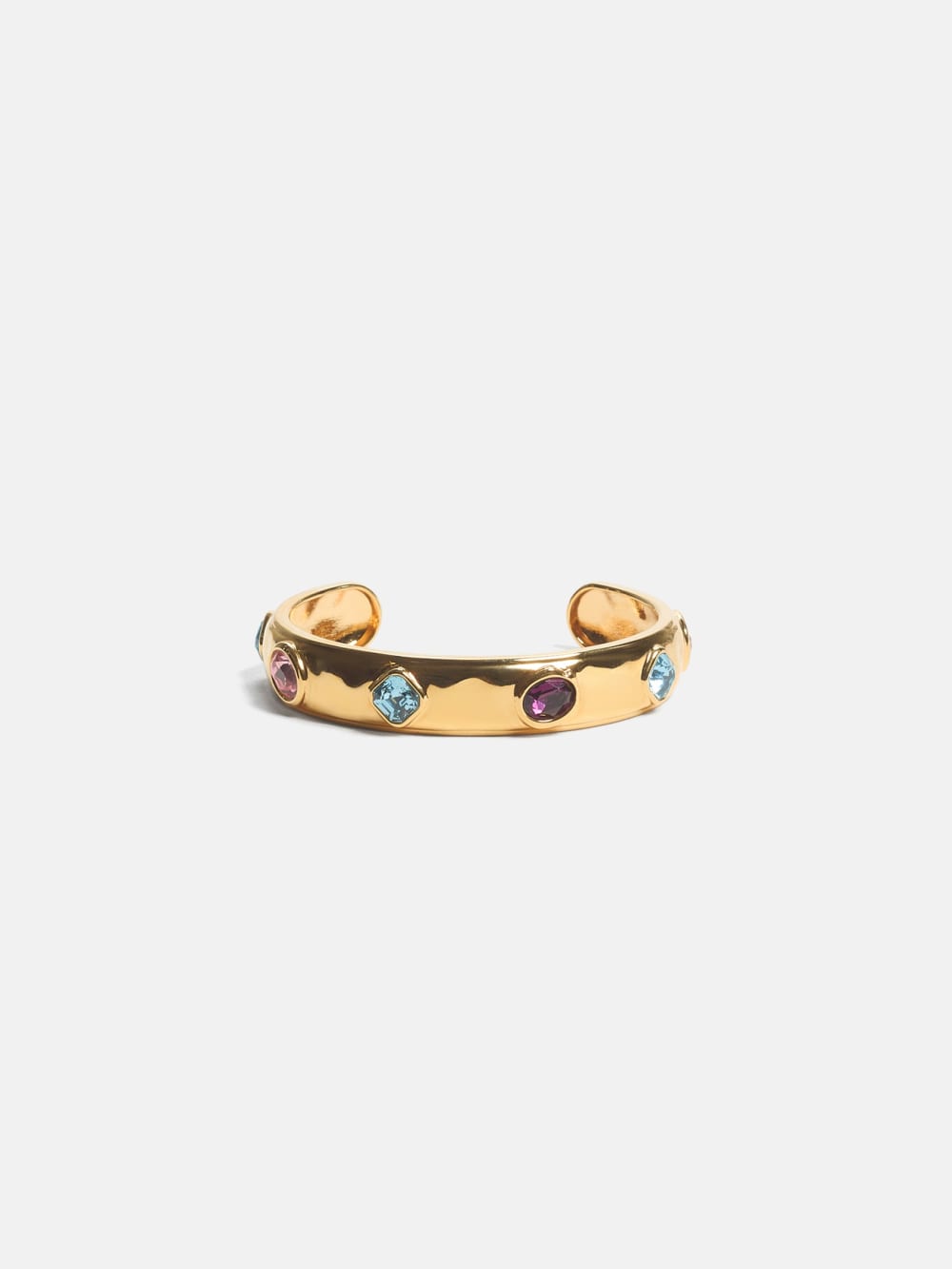 Gold-Tone Multicolor Crystal Bangle