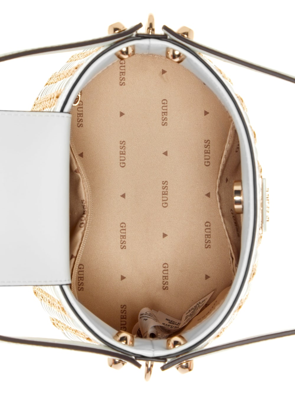 Atalia Raffia Crossbody Bucket Bag