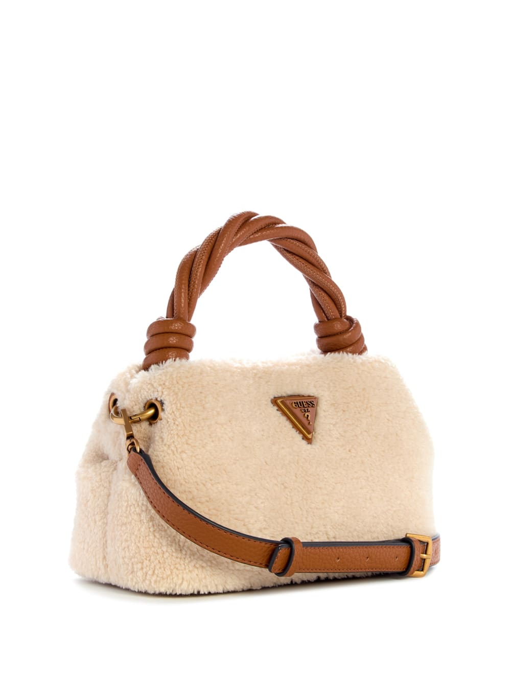 Shaida Shearling Top-Handle Crossbody