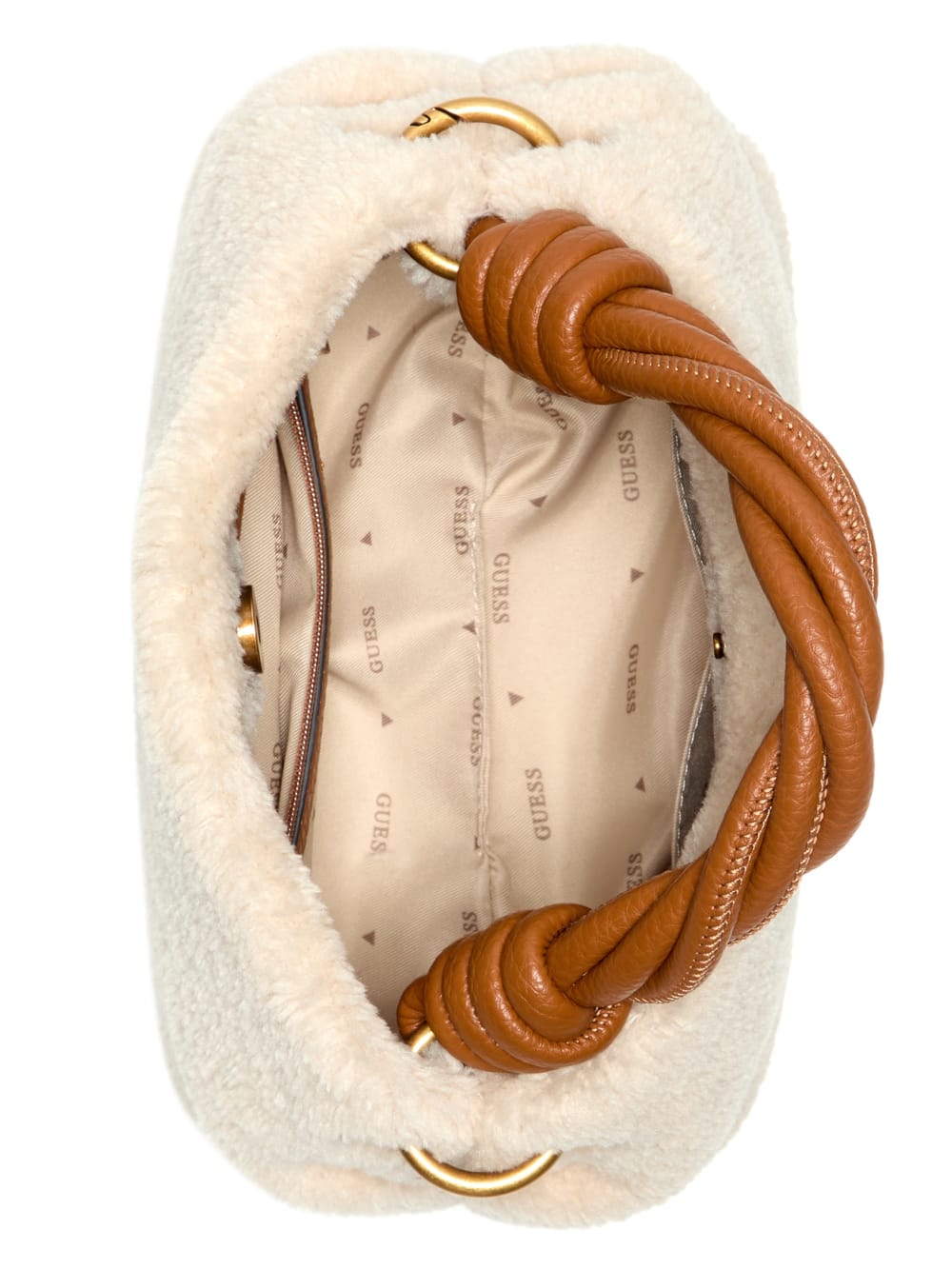 Shaida Shearling Top-Handle Crossbody