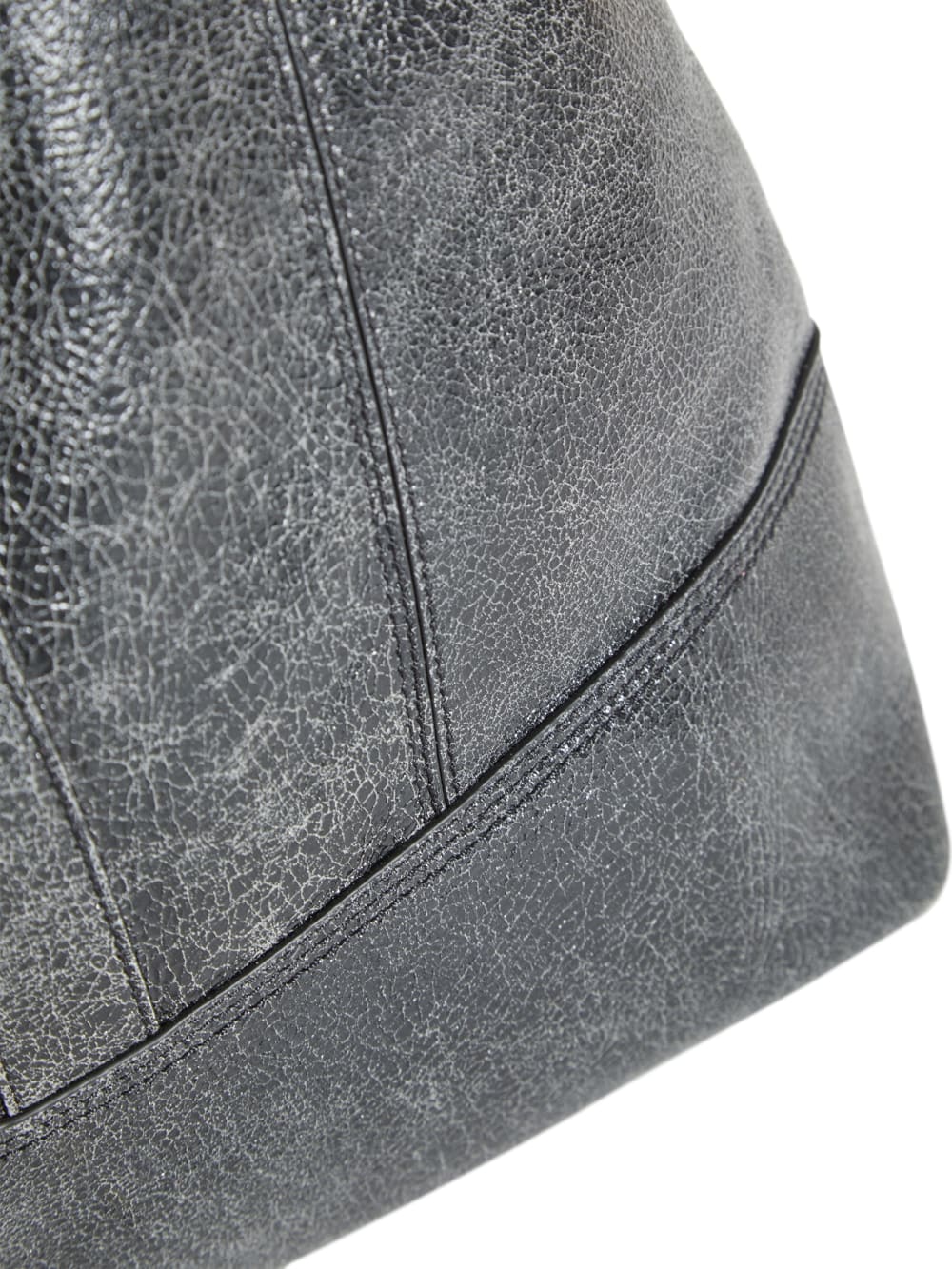 crackle leather tote bag