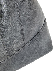 crackle leather tote bag